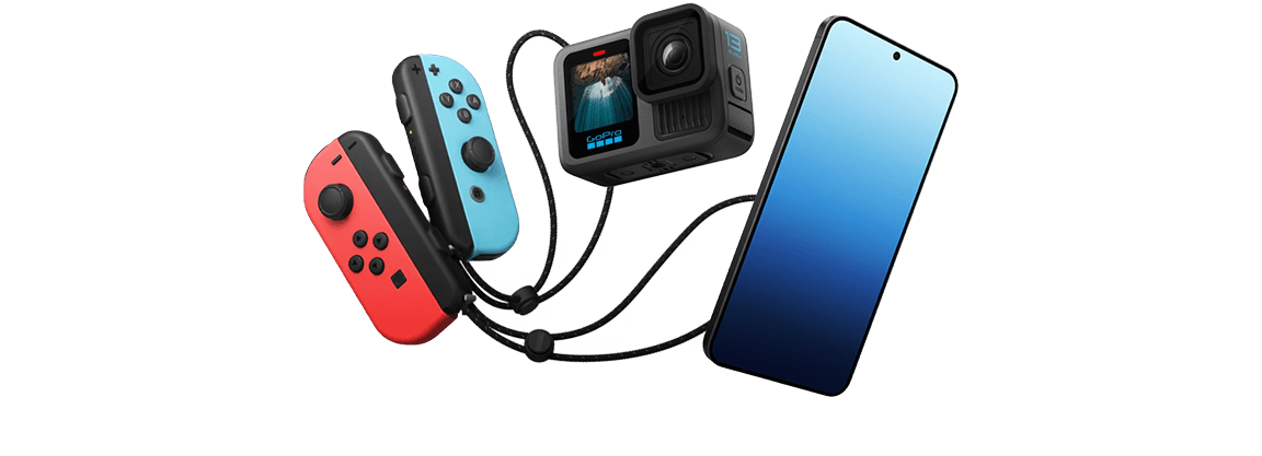 Miettechnische Geräte: Smartphone, Kamera und Controller