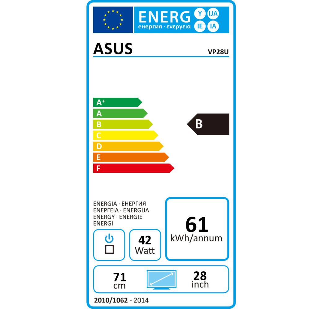 Black Asus - 28" VP28UQG (SOLD) 90LM03M0-B01170.2
