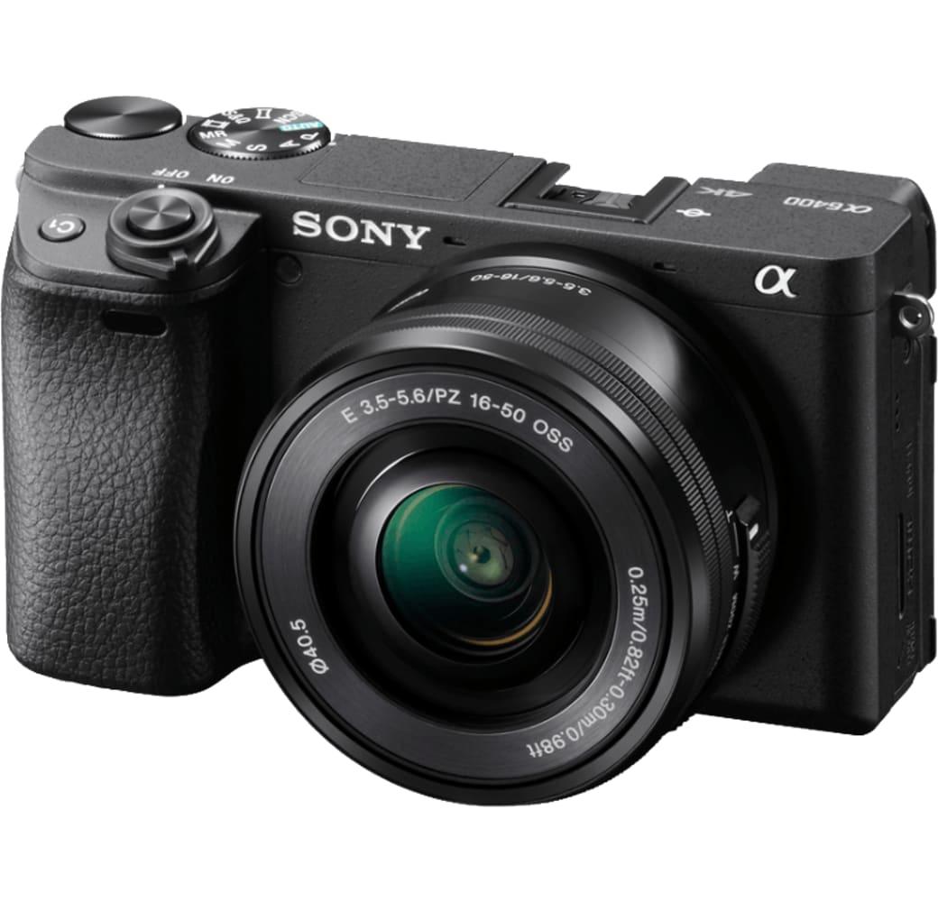Black Sony Alpha 6400 Systeemcamera, met lens E PZ 16-50 mm f/3.5-5.6 OSS.1