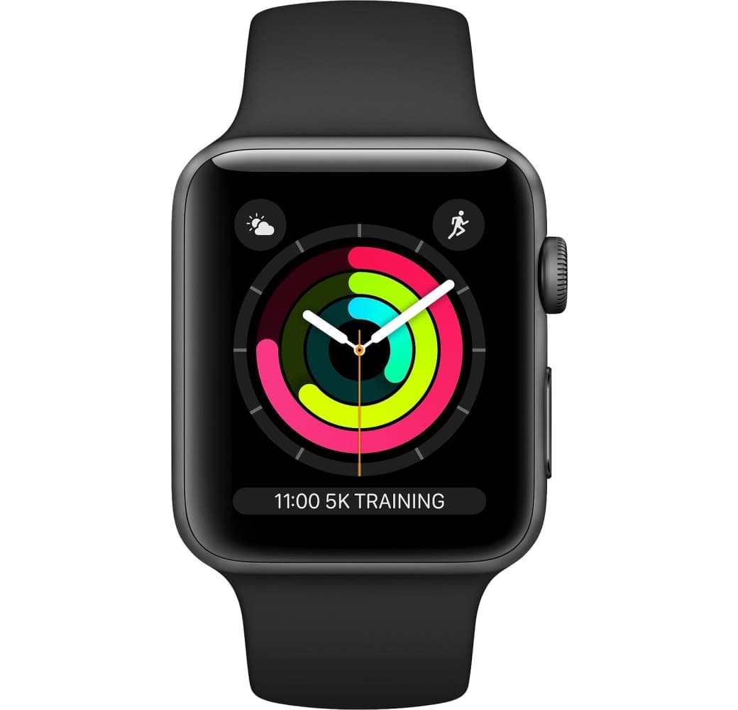 Black Apple Watch Series 3 GPS, 42mm Aluminium case, Sport band.1