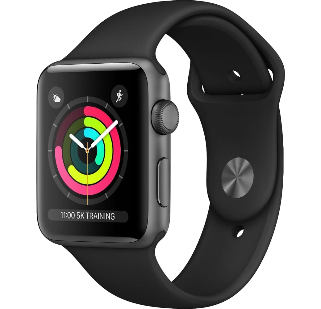 Black Apple Watch Series 3 GPS, 42mm Aluminium case, Sport band.2