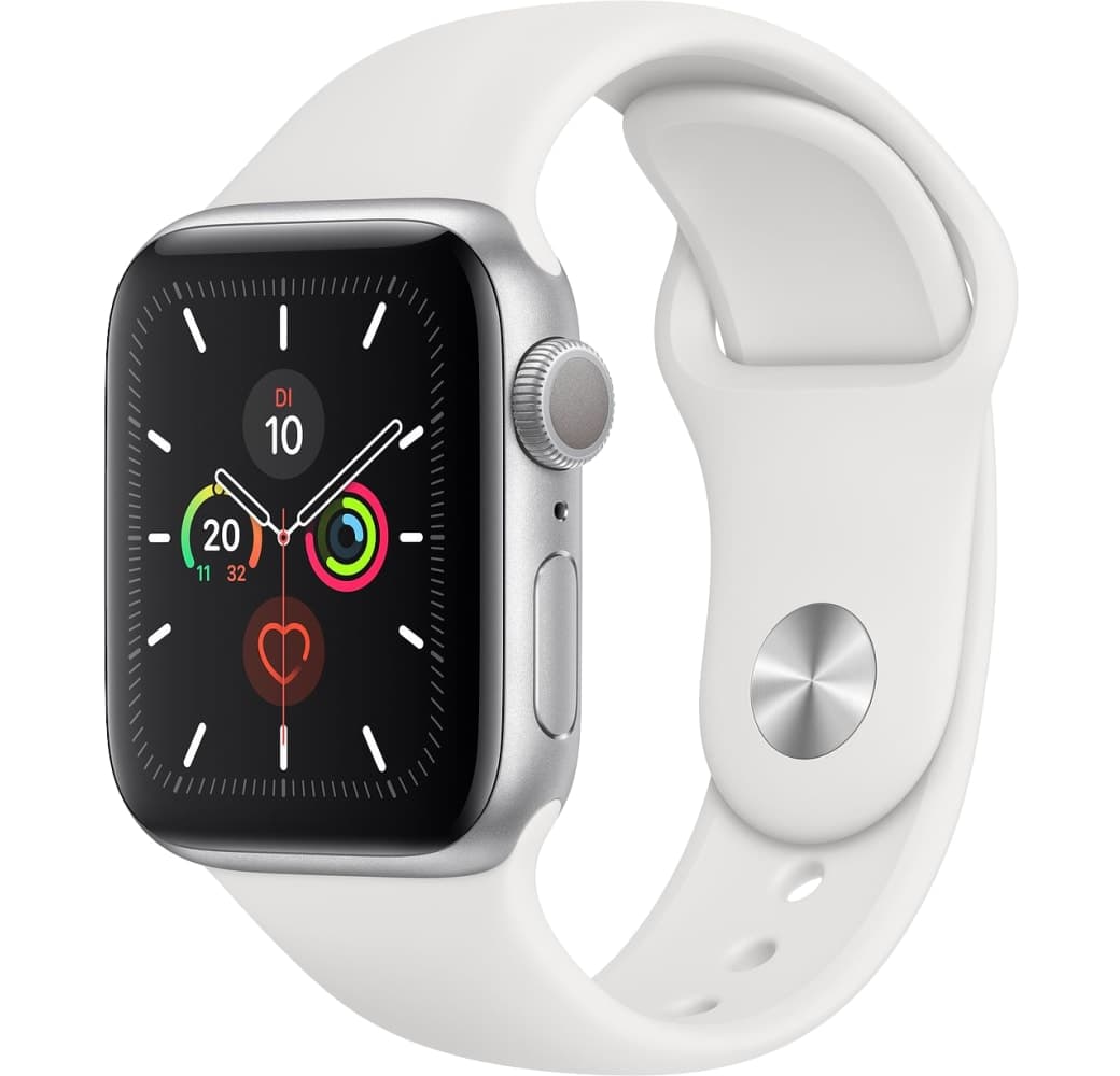Weiß Apple Watch Series 5 GPS, Aluminiumgehäuse, 44 mm.2
