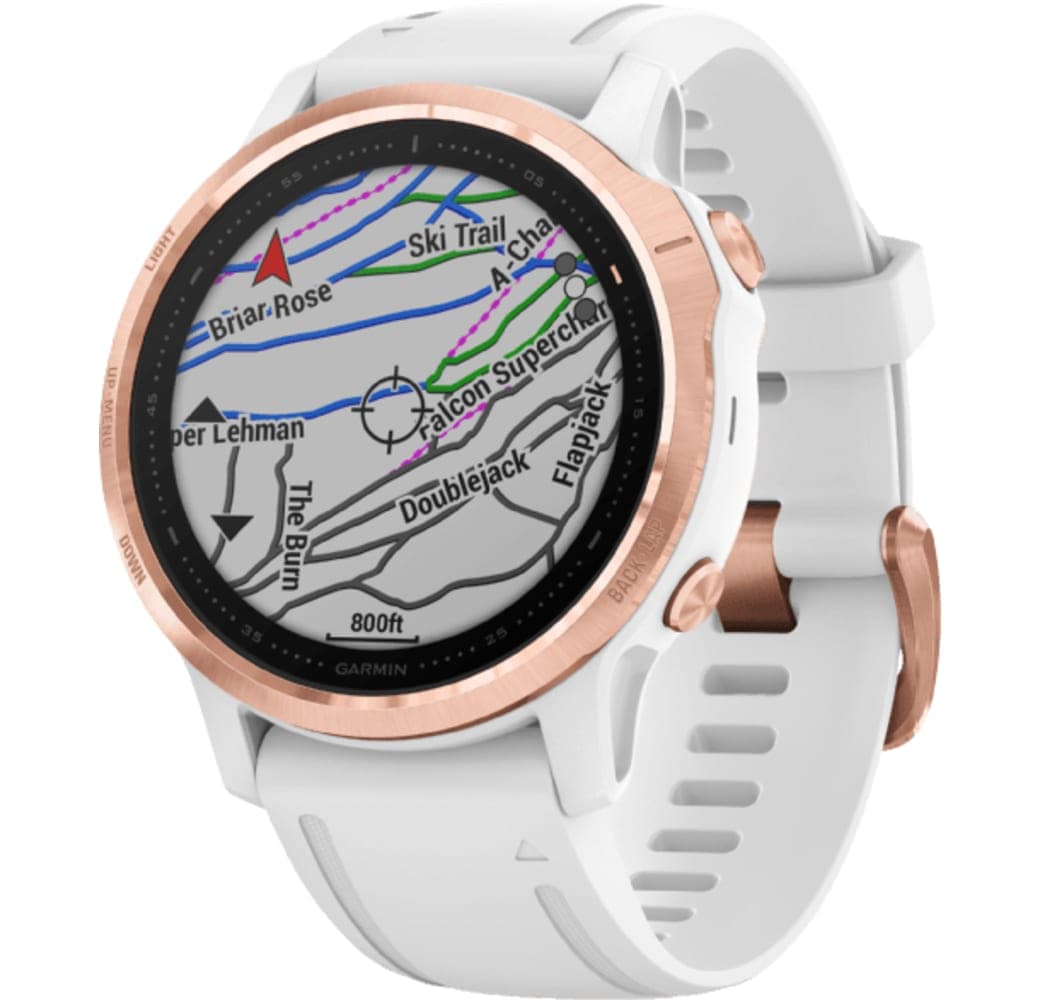 White Garmin Fenix 6s Pro Smartwatch, Stainless Steel, 42mm.3