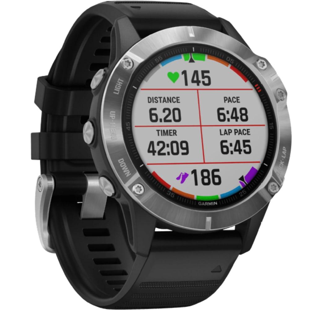 Black Garmin Fenix 6 Smartwatch, Stainless Steel, 47mm.2
