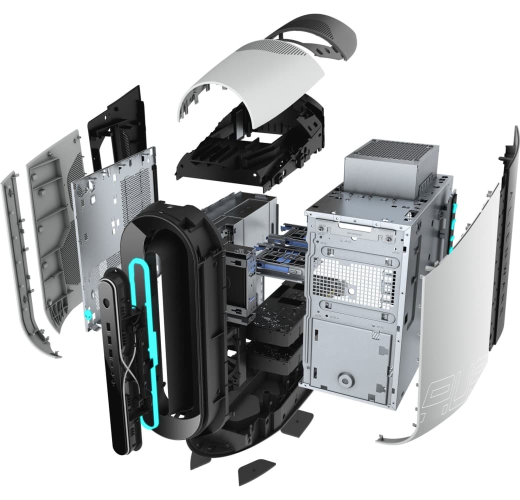 White / Silver Alienware Aurora R9.3