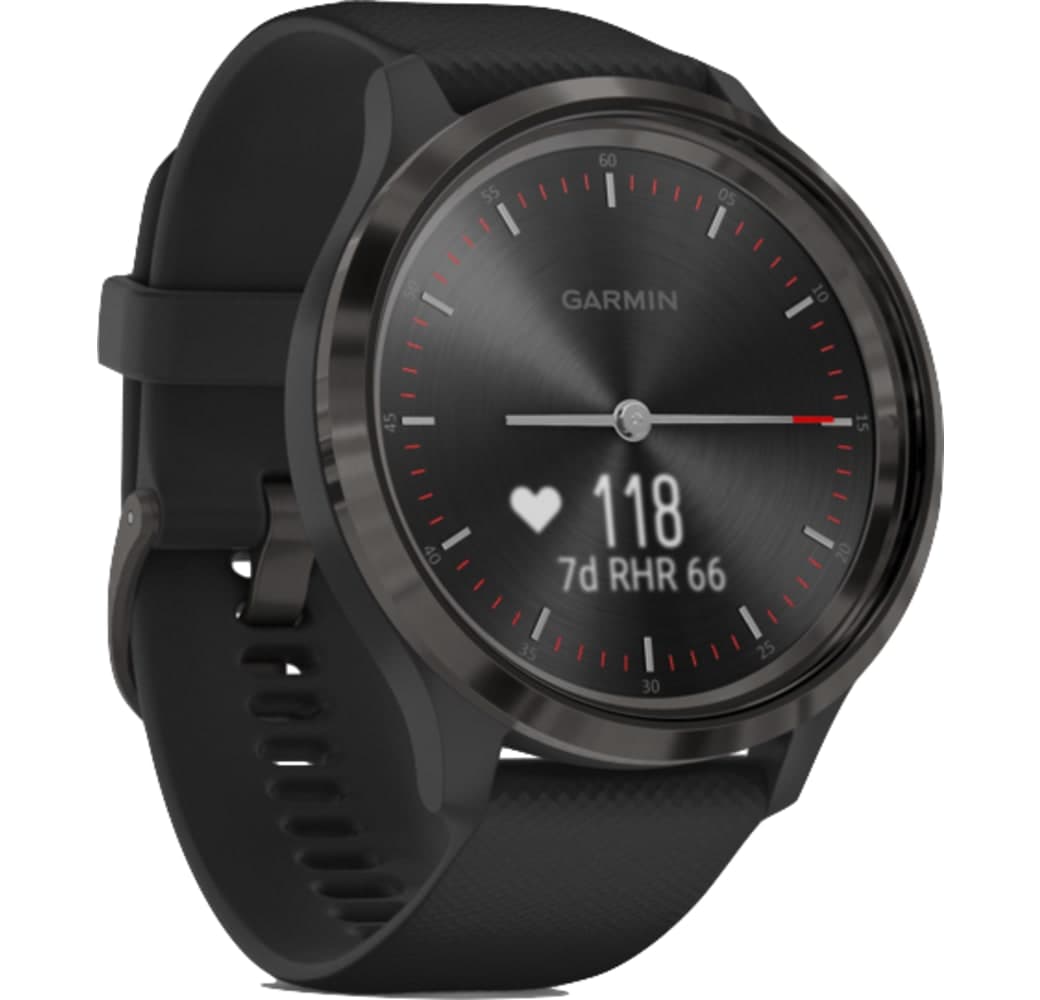Black Garmin Vivomove 3 Smartwatch, Stainless Steel, 44mm.3
