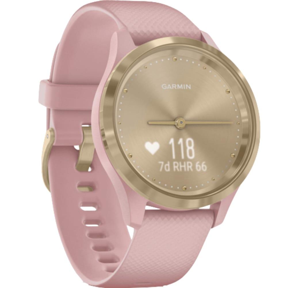 Dust Rose Garmin Vivomove 3s Smartwatch, Stainless Steel, 39mm.3