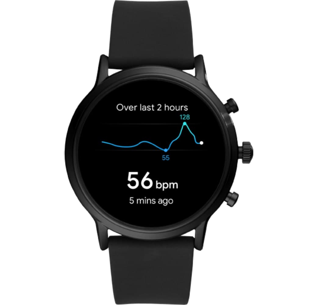 Schwarz Fossil Carlyle HR – Smartwatch der 5. Generation, Edelstahlgehäuse, 44 mm.2