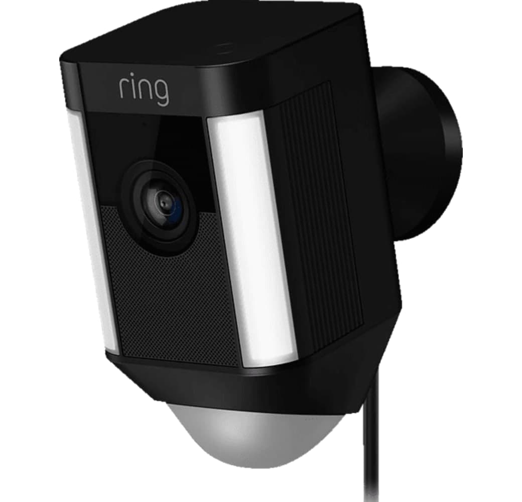 Black Ring Spotlight Cam with Light, Siren, Motion detector.1