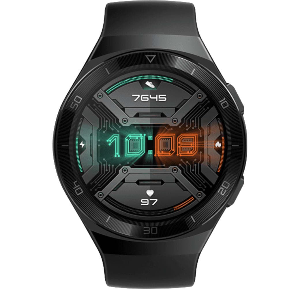 Grafiet zwart Huawei Watch GT 2e, 46mm Metal case, Plastic Fluoroelastomer Band.2