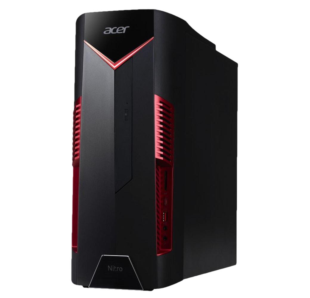Black Acer Nitro 50 N50-600 Gaming Desktop - Intel® Core™ i7-8700 - 8GB - 256GB SSD + 1TB HDD - NVIDIA® GeForce® GTX™ 1050 Ti.1