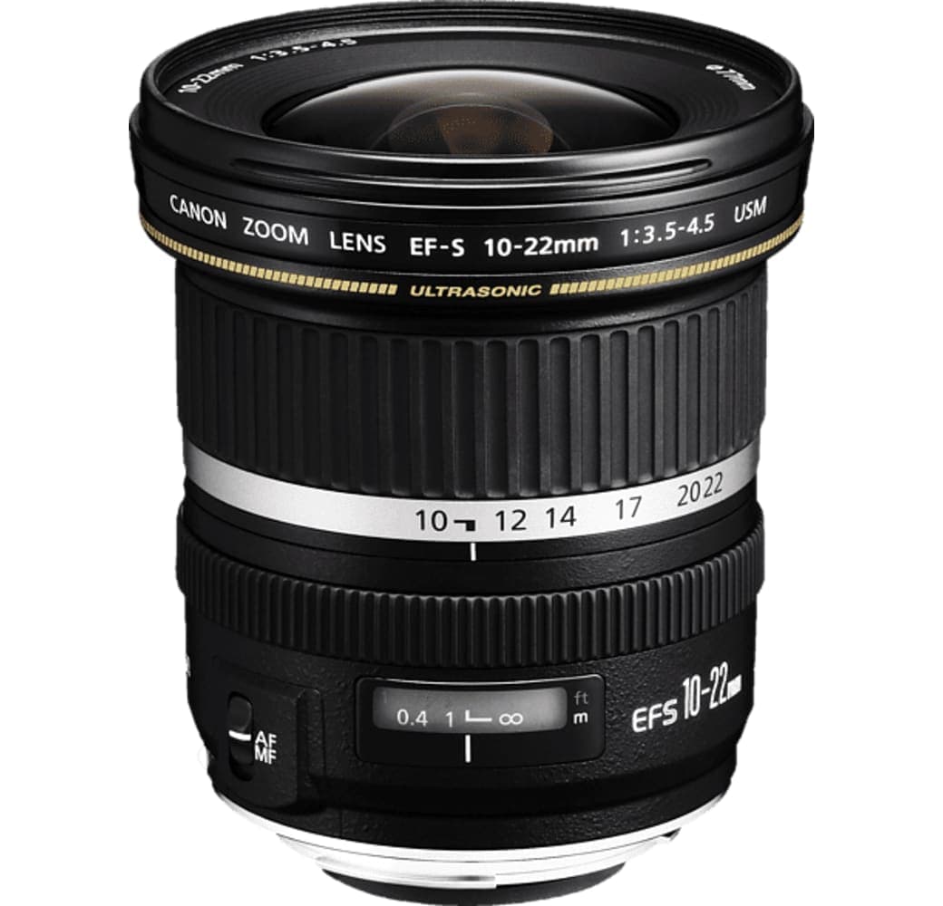 Negro Canon EF-S 10-22mm f/3.5-4.5 USM lente.1