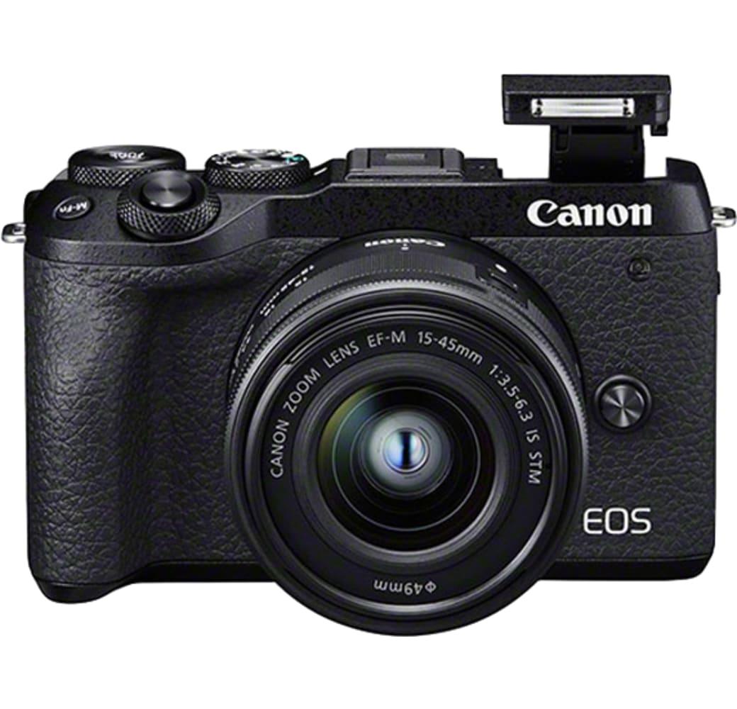 Schwarz Canon EOS M6 Mark II Systemkamera, mit Objektiv EF-M 15-45mm f/3.5-6.3 IS STM.2