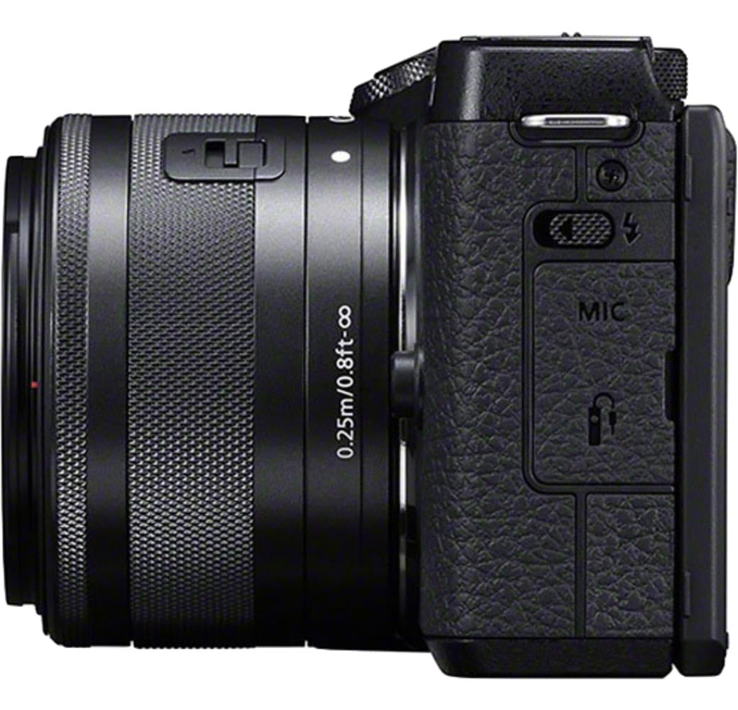 Schwarz Canon EOS M6 Mark II Systemkamera, mit Objektiv EF-M 15-45mm f/3.5-6.3 IS STM.4