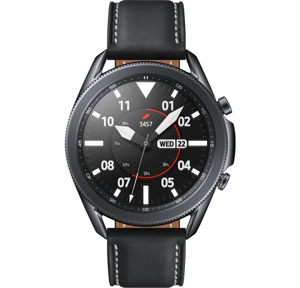 Mystic Black Samsung Galaxy Watch3, 45mm Stainless steel case, Real leather band.2