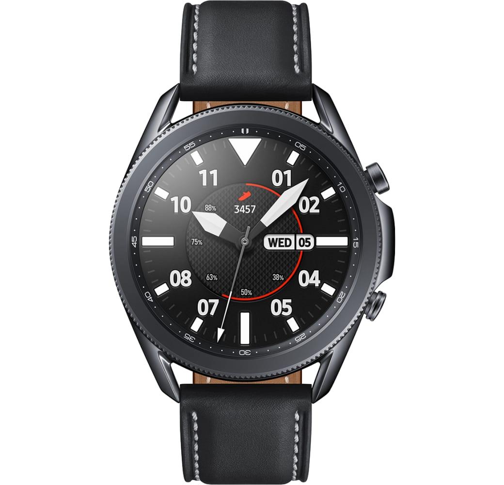 Negro Samsung Galaxy Watch 3 (LTE), 45mm Caja de acero inoxidable, correa de cuero auténtico.2