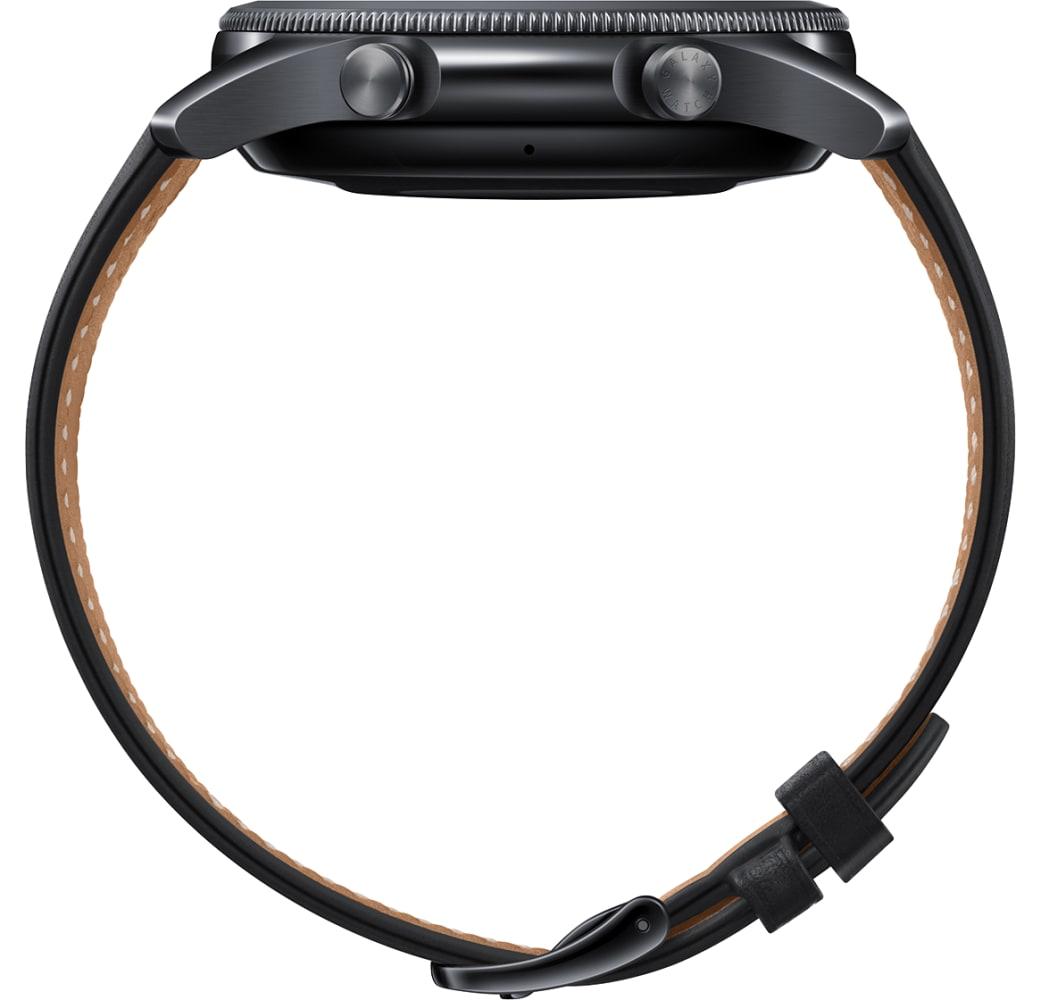 Negro Samsung Galaxy Watch 3 (LTE), 45mm Caja de acero inoxidable, correa de cuero auténtico.3