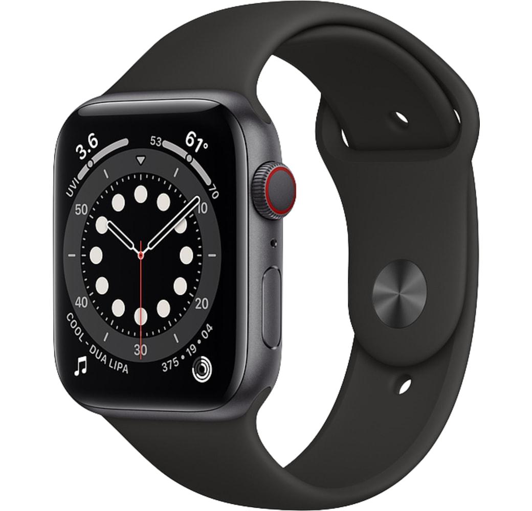 Black Apple Watch Series 6 GPS + Cellular , Aluminium case, 44mm.1