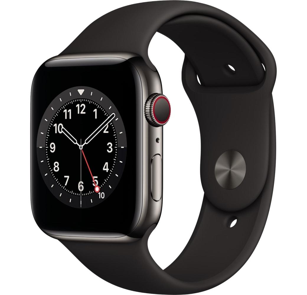 Black Apple Watch Series 6 GPS + Cellular , Stainless steel case, 40mm.1