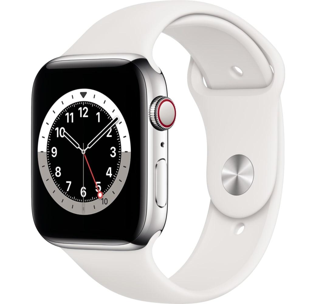 White Apple Watch Series 6 GPS + Cellular , Stainless steel case, 40mm.1