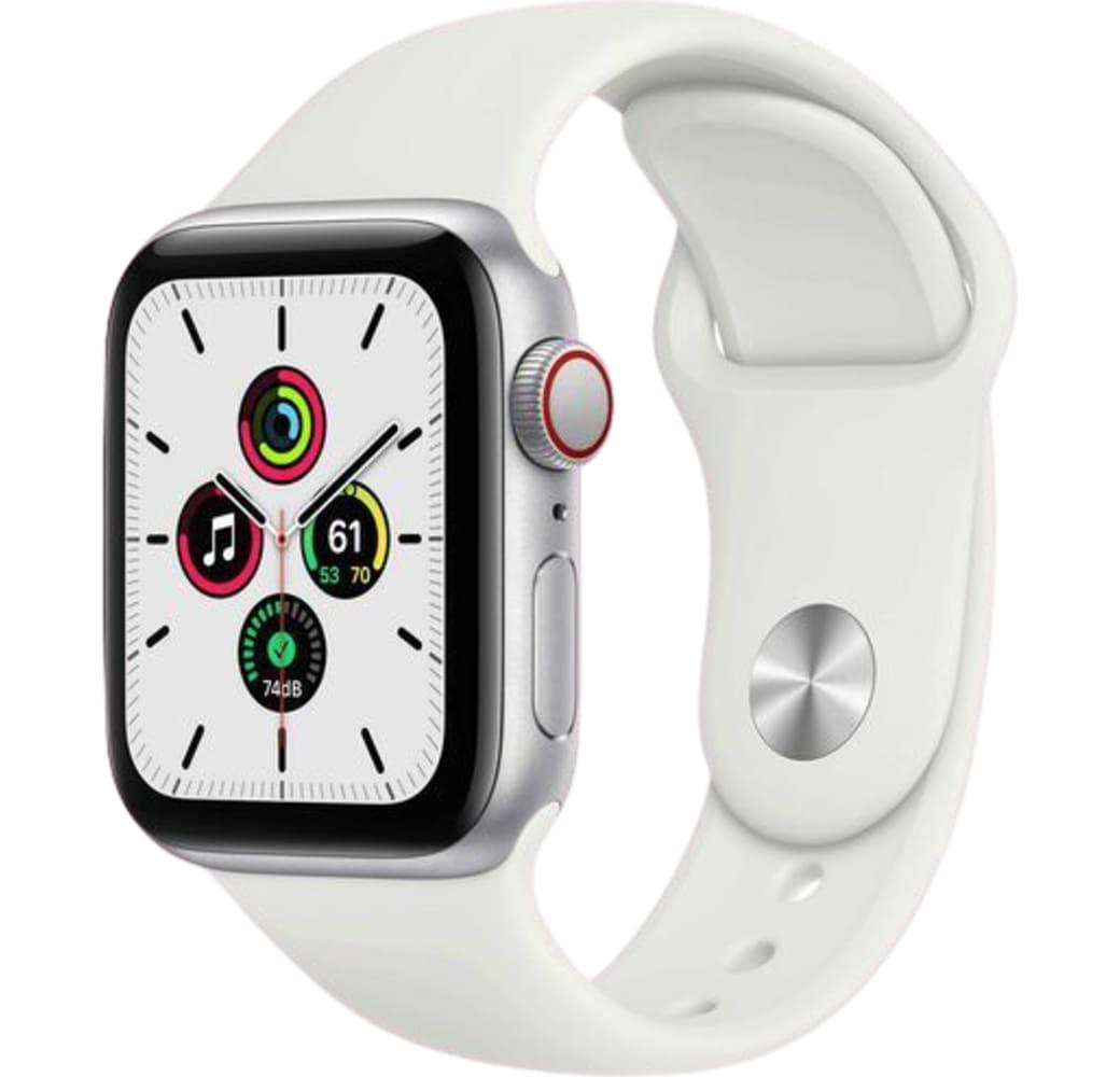 Weiß Apple Watch SE GPS + Cellular, Aluminiumgehäuse, 40 mm.1