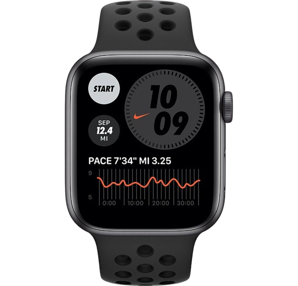 Anthrazit / schwarz Apple Watch Nike SE GPS, Aluminiumgehäuse, 44 mm.2