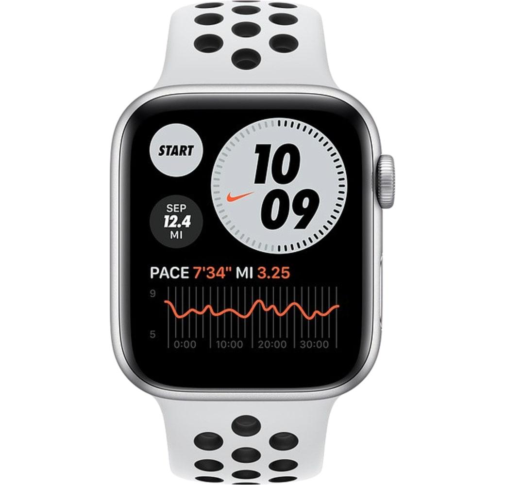 Platinum/black Apple Watch Nike SE GPS, Aluminium case, 44mm.2