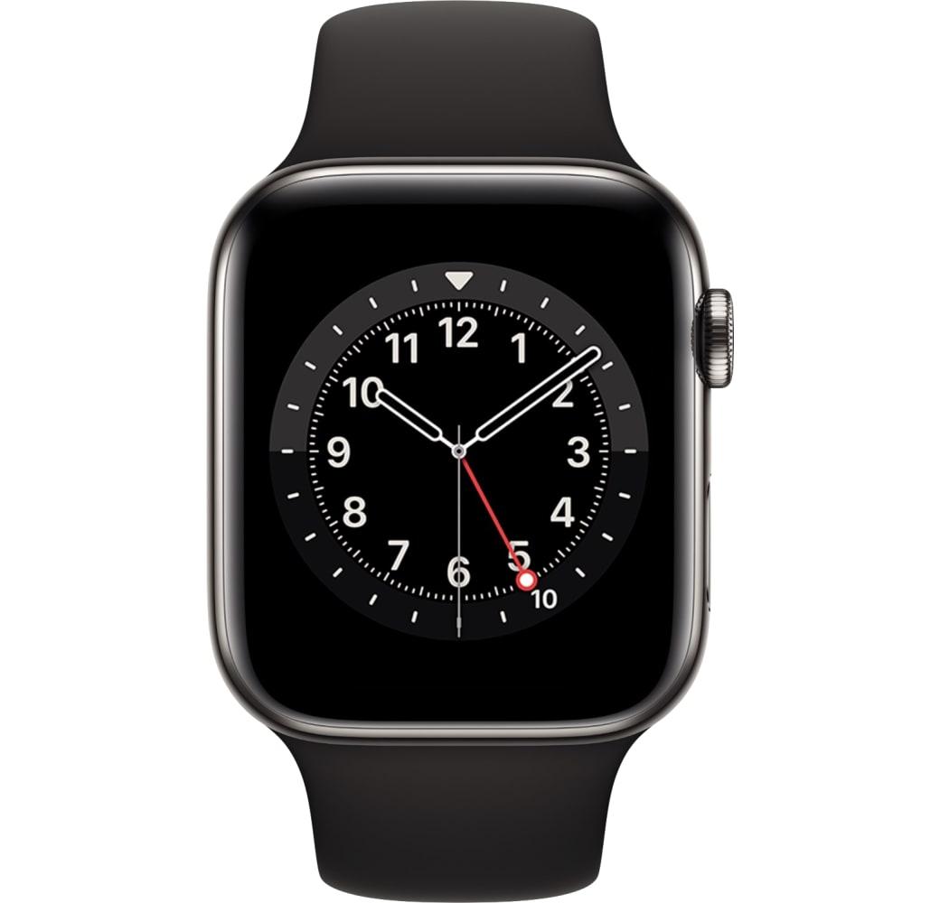 Black Apple Watch Series 6 GPS + Cellular , Stainless steel case, 40mm.2