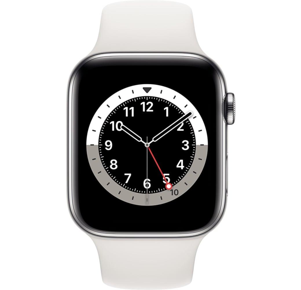 White Apple Watch Series 6 GPS + Cellular , Stainless steel case, 40mm.2