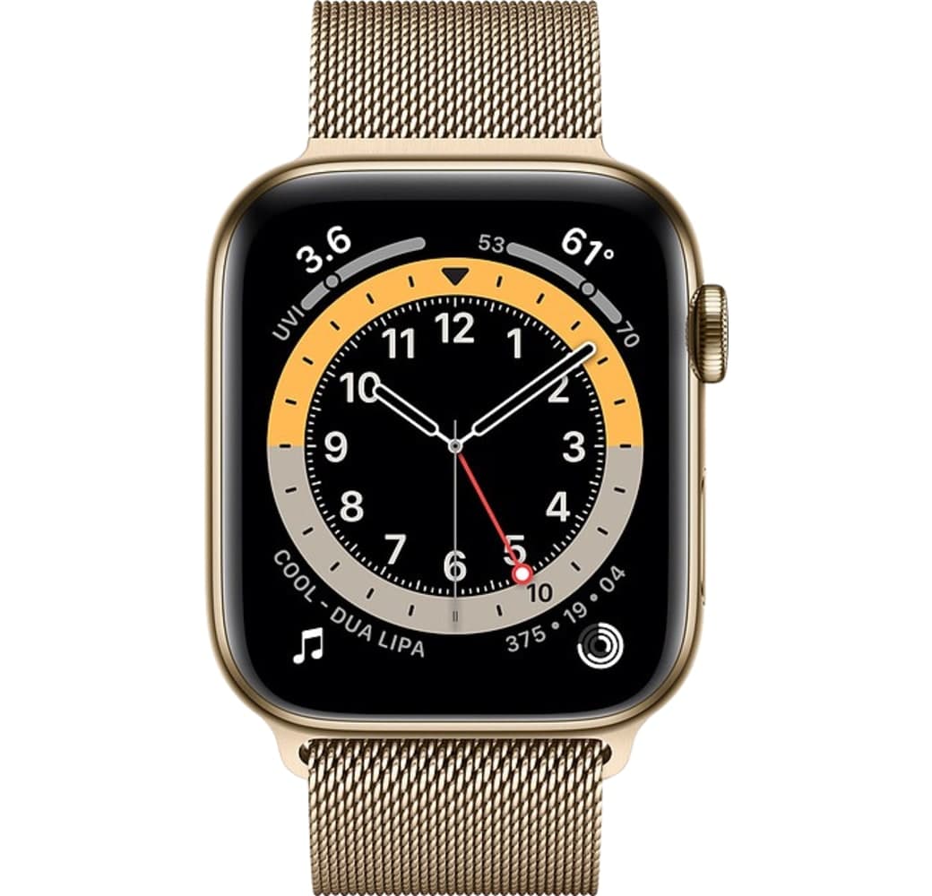 Gold Apple Watch Series 6 GPS + Cellular , Stainless steel case, 44mm.2