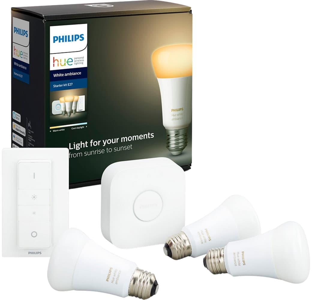 White Philips White Ambiance Starter-Kit E27.1