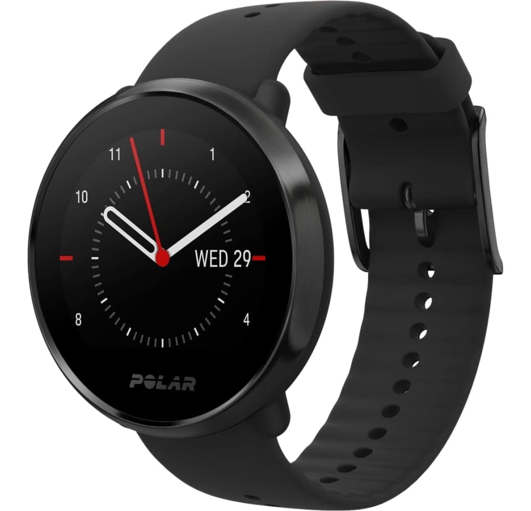 Schwarz Polar Ignite M/L Smartwatch, verstärktes Polymergehäuse, 43 mm.1
