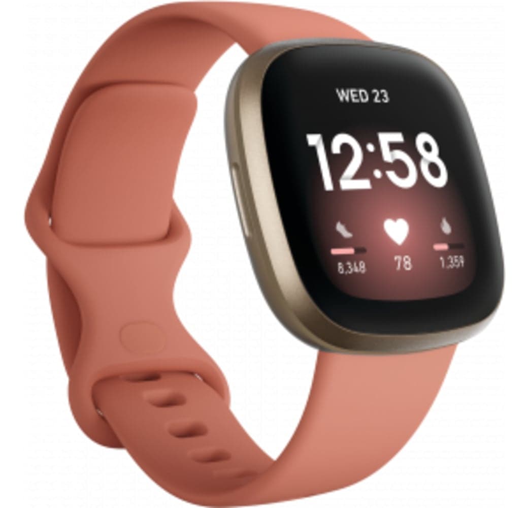 Clay & Soft gold Fitbit Versa 3 Smartwatch, Aluminium, 41mm.1