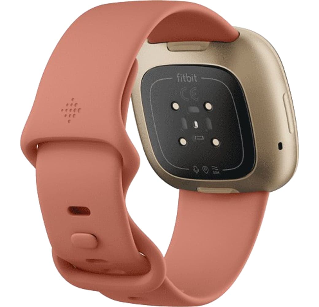 Clay & Soft gold Fitbit Versa 3 Smartwatch, Aluminium, 41mm.4