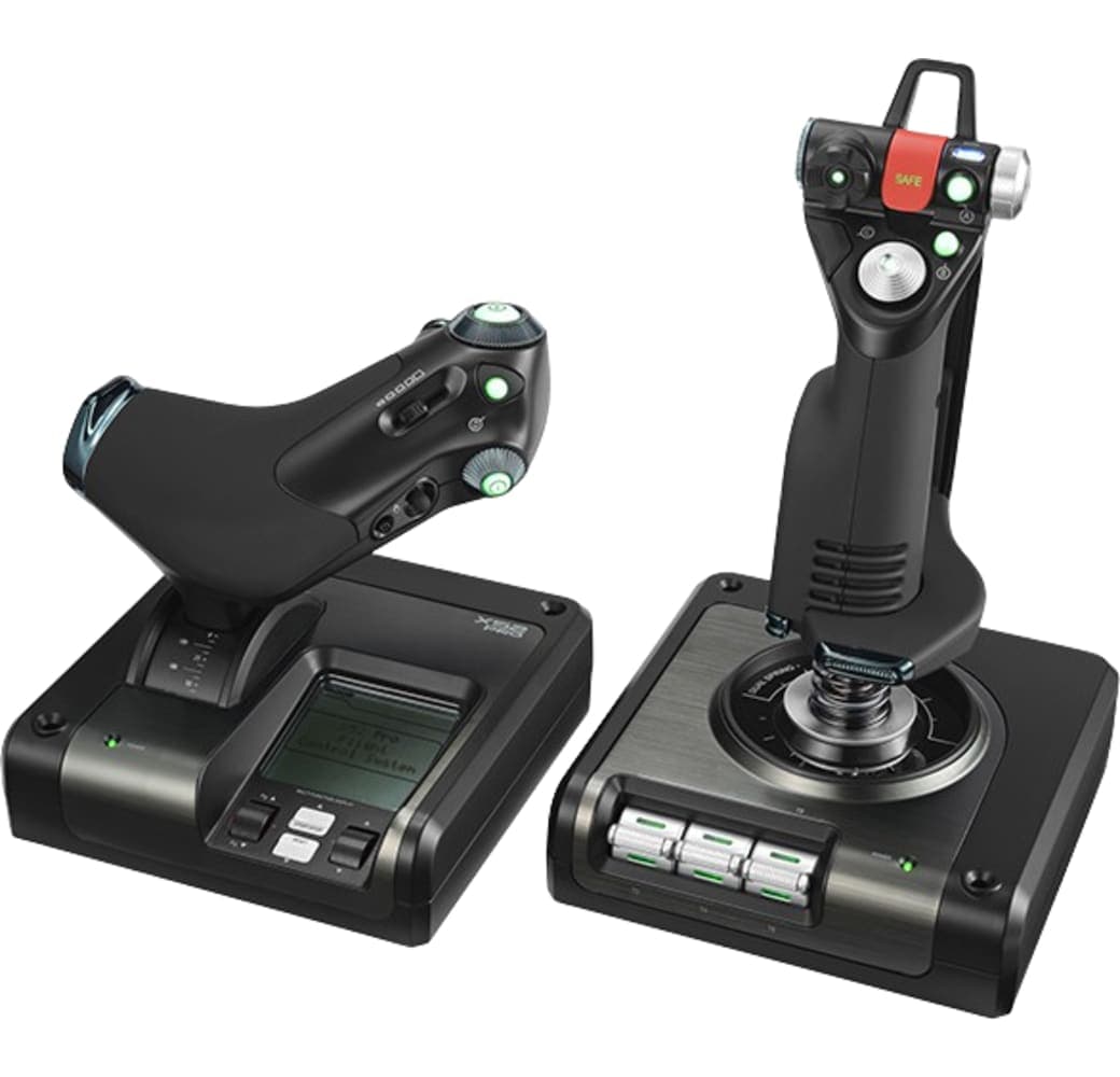 Black Logitech Saitek X52 PRO Flight Simulator Controller.1