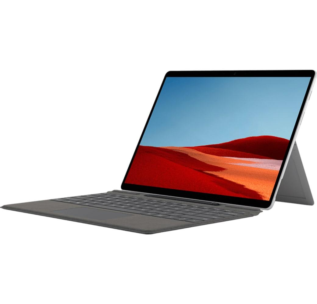 Platin Microsoft Tablet, Surface Pro X Convertible with Keyboard and Pen (Bundle) - LTE - Windows - 512GB.1