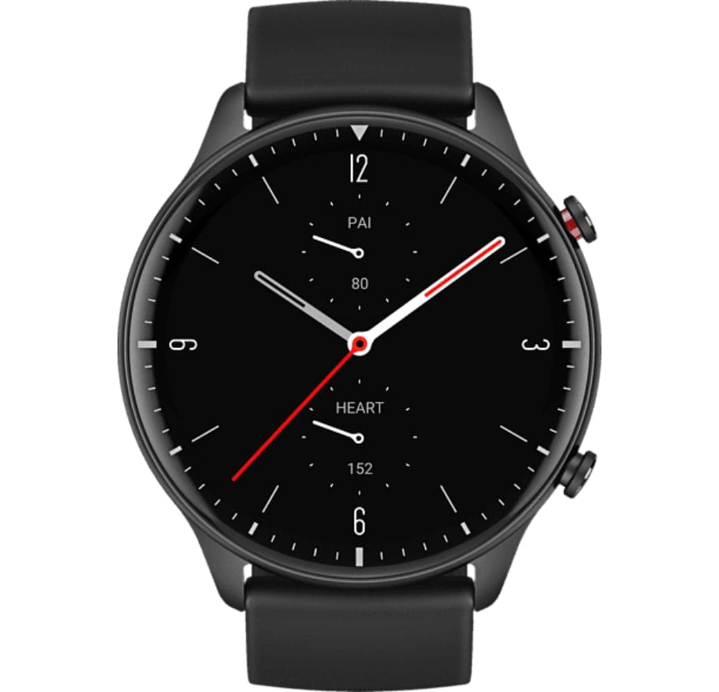 Schwarz Amazfit GTR 2 Smartwatch, Edelstahlgehäuse, 46 mm.2