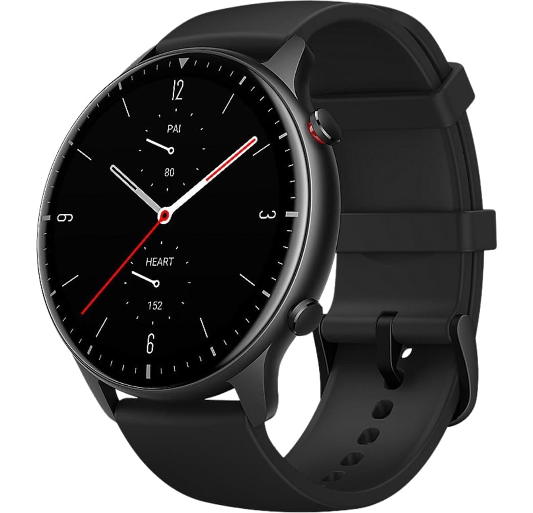 Schwarz Amazfit GTR 2 Smartwatch, Edelstahlgehäuse, 46 mm.1