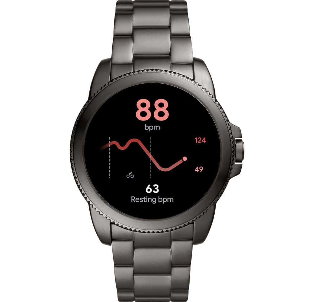 Grijs Fossil Gen 5E herensmartwatch, Roestvrij Staal Behuizing, 44 mm.2