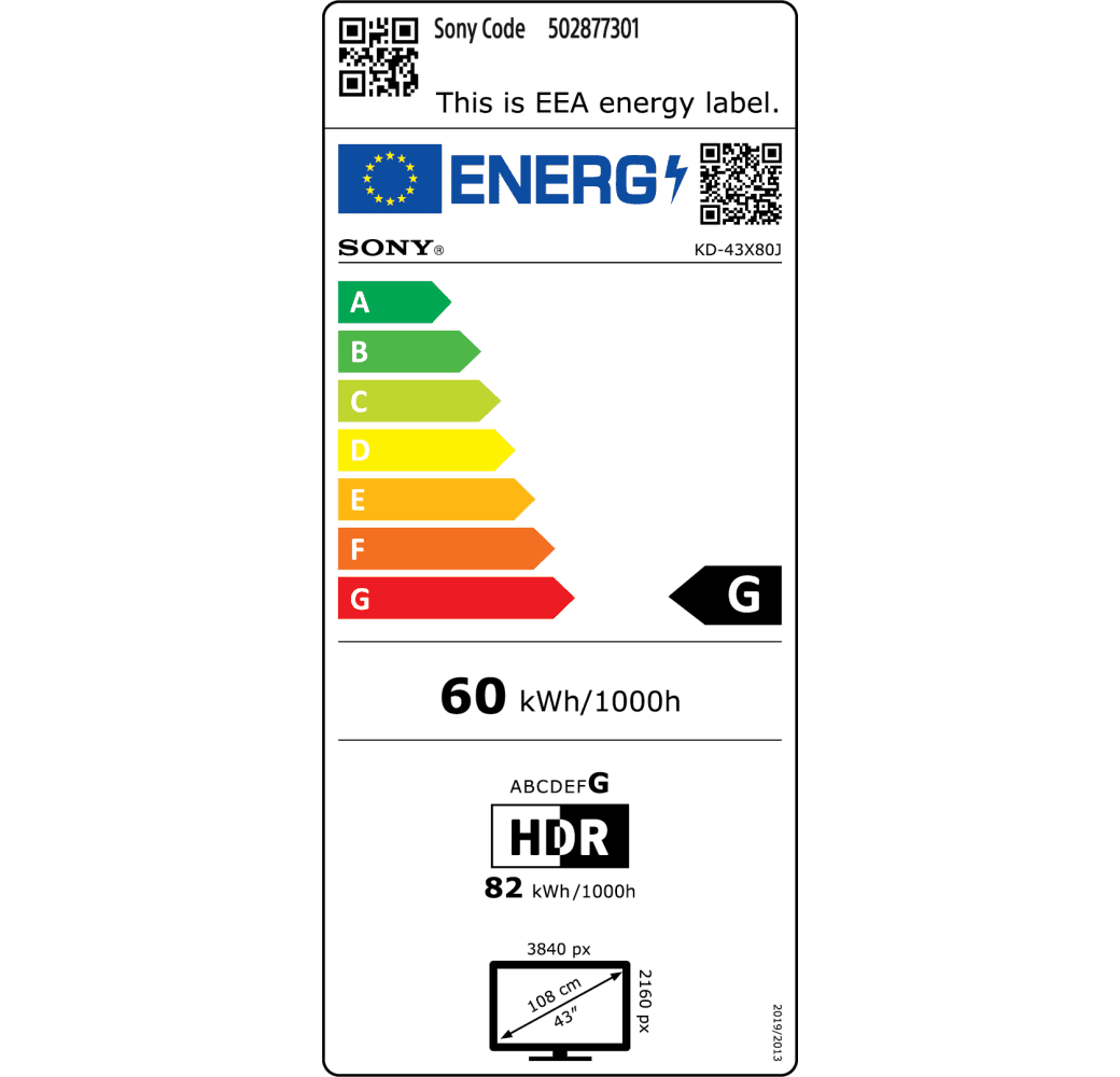 Schwarz Sony TV 43 Zoll KD-43X80J BRAVIA XR LED 4K UHD.2