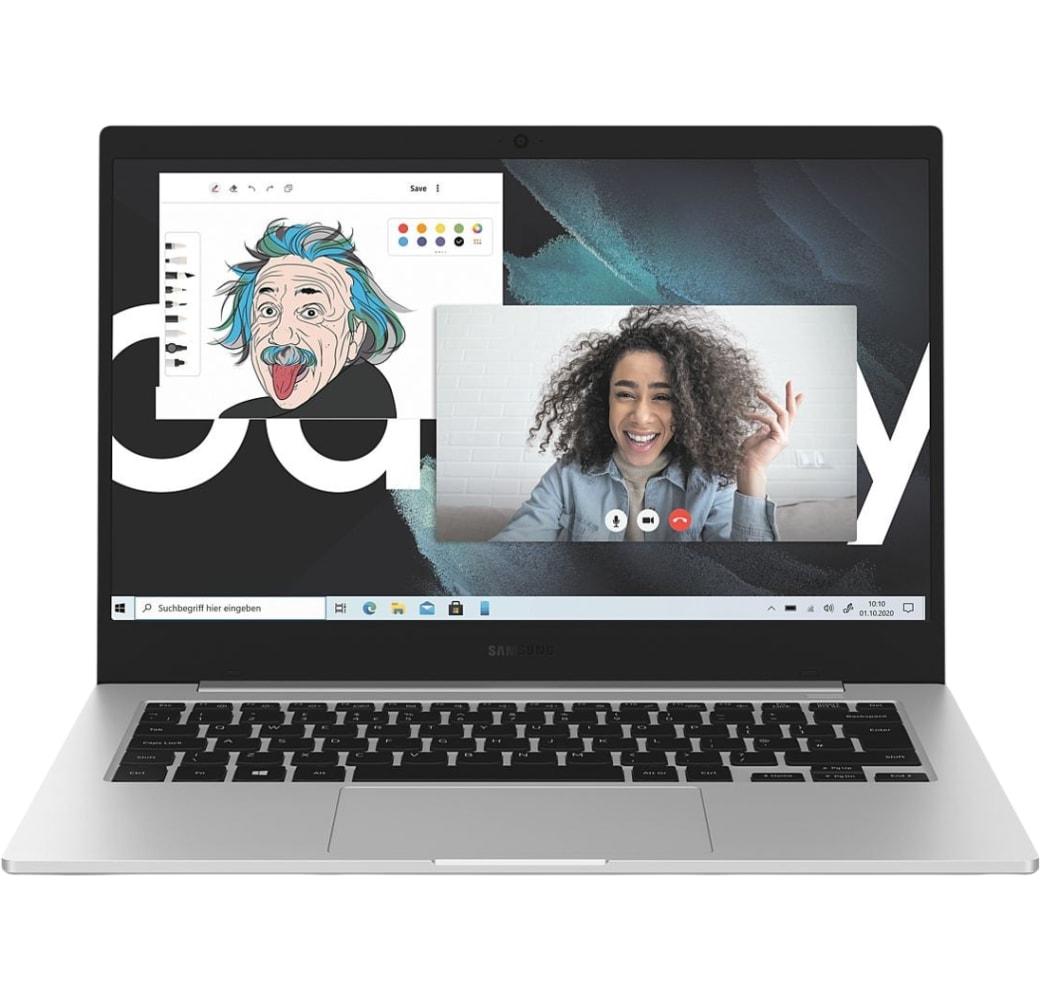 Mystisches Silber Samsung Galaxy Book Go LTE Notebook - Qualcomm 7C - 4GB - 128GB eUFS - Qualcomm® Adreno 618.1