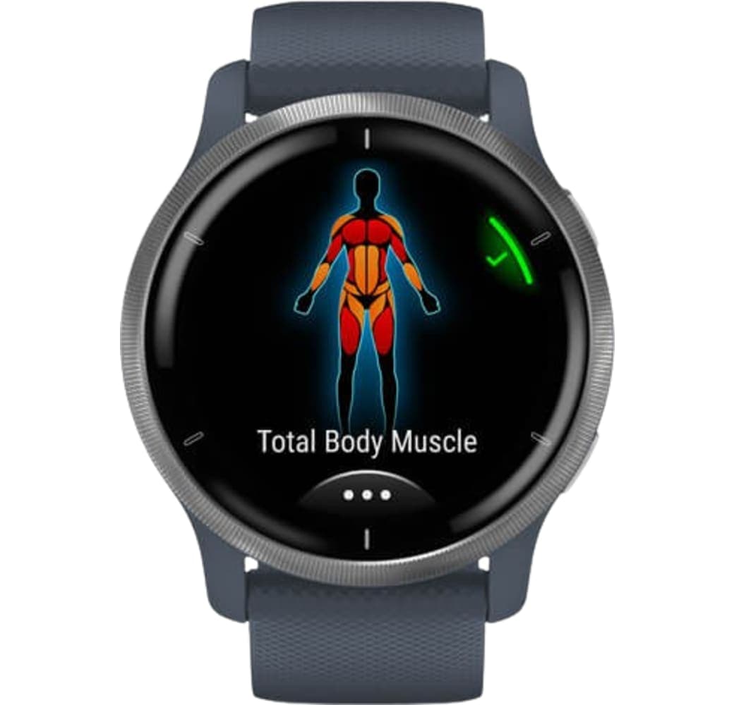 Granite Blue / Silver Garmin Venu 2 Smartwatch, Fiber reinforced polymer case, 45mm.4