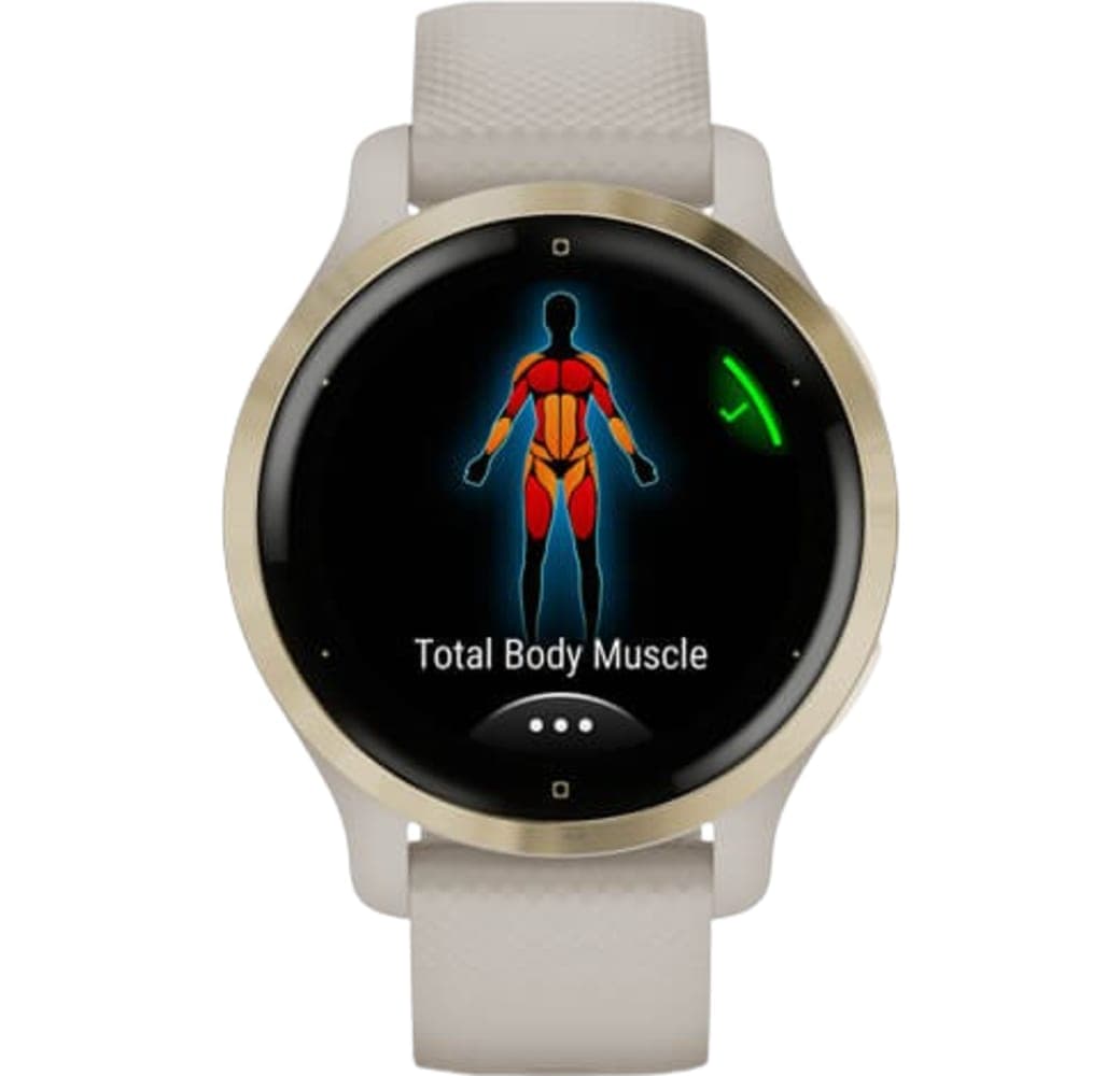 Beige / Light Gold Garmin Venu 2S Smartwatch, Fiber reinforced polymer case, 40mm.4