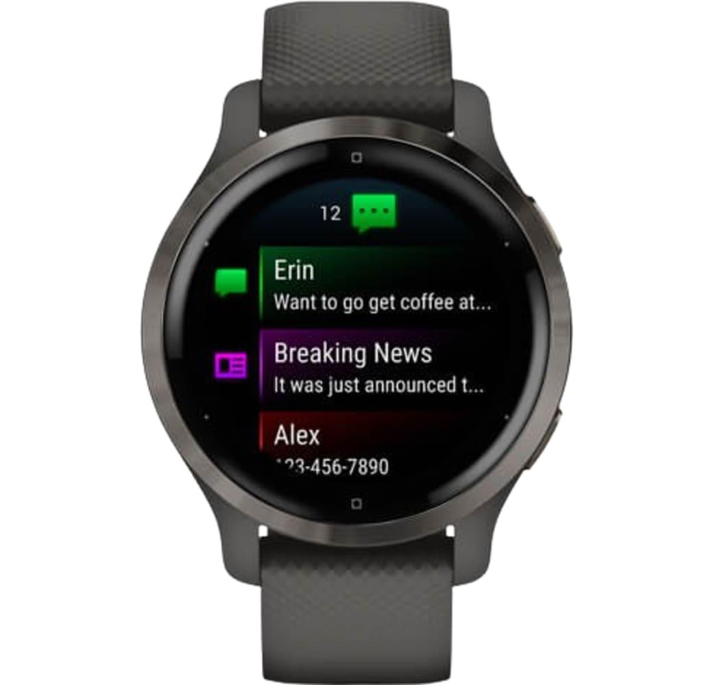 Schiefergrau Garmin Venu 2S Smartwatch, Fiber reinforced polymer case, 40mm.2