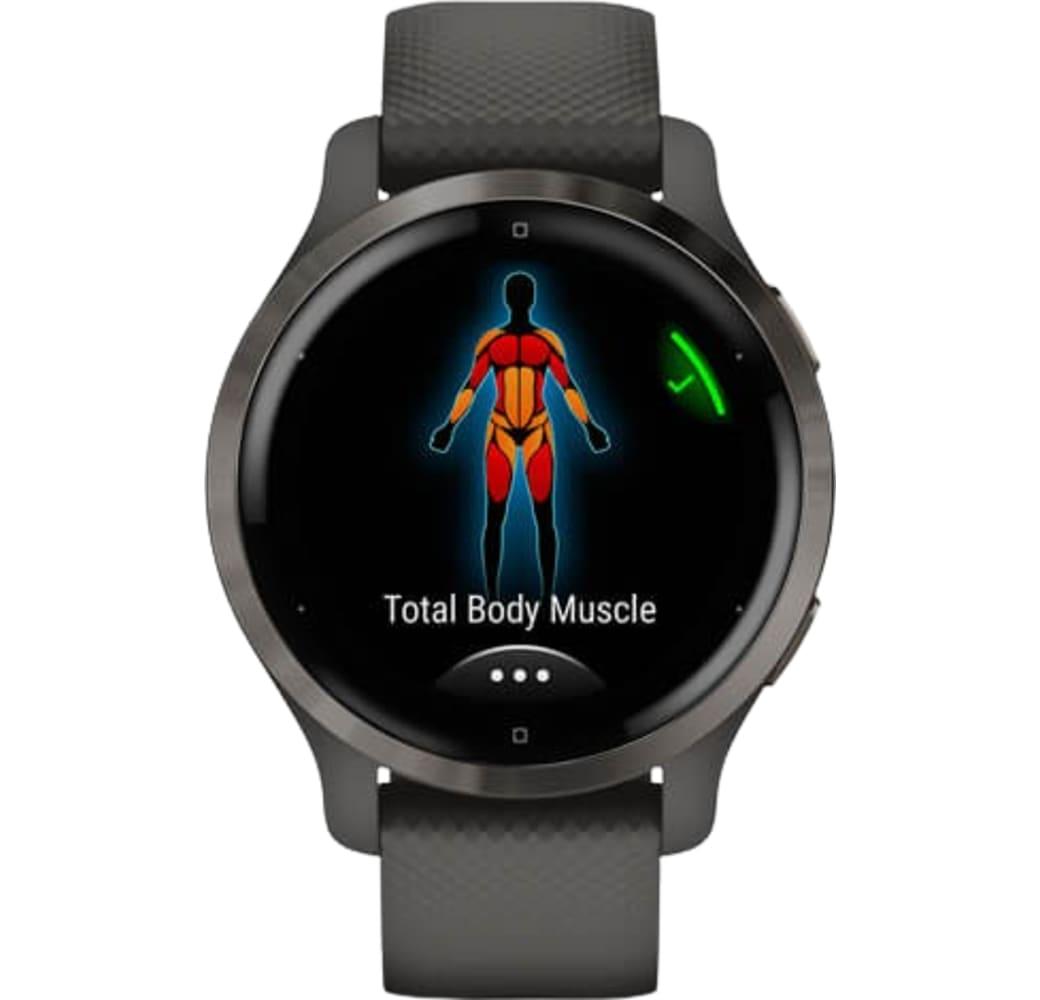Schiefergrau Garmin Venu 2S Smartwatch, Fiber reinforced polymer case, 40mm.4