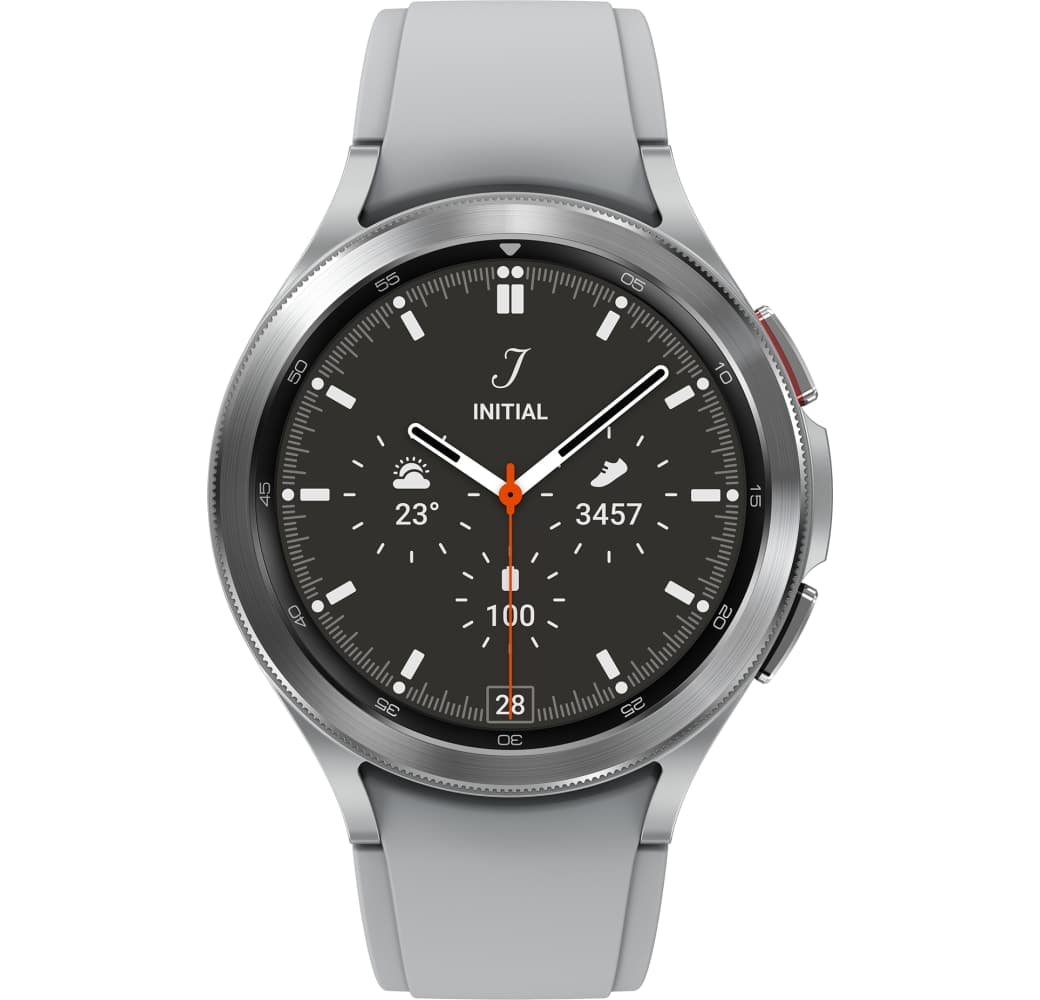Silver Samsung Galaxy Watch4 Classic Smartwatch, Stainless steel case, 46mm.2