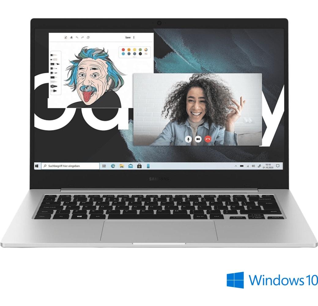 Mystisches Silber Samsung Galaxy Book Go LTE Notebook - Qualcomm 7C - 4GB - 128GB eUFS - Qualcomm® Adreno 618.2