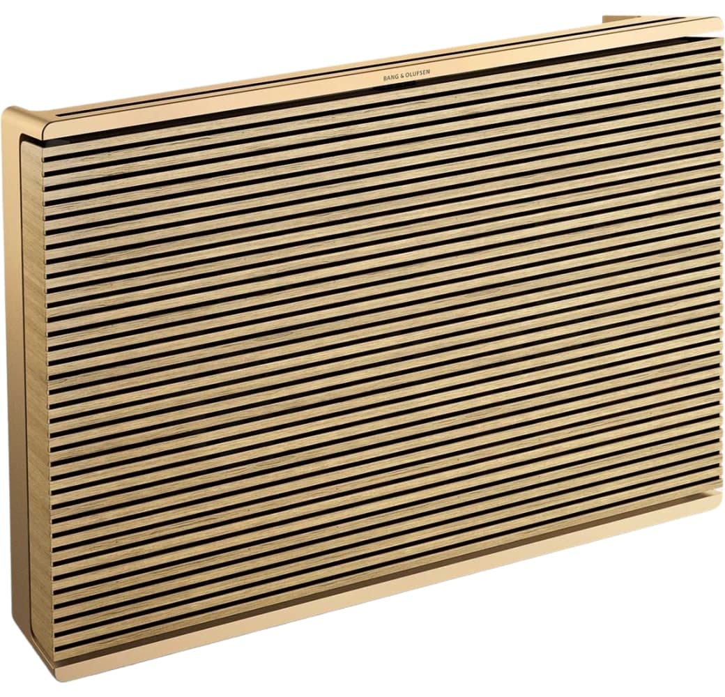 Goudkleurig / Licht Eiken Bang & Olufsen Beosound Level draagbare wifi-luidspreker.1