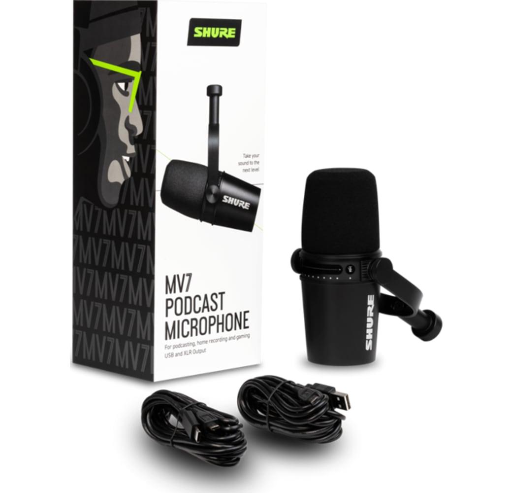 Black Shure MV7 Podcast Microphone.5