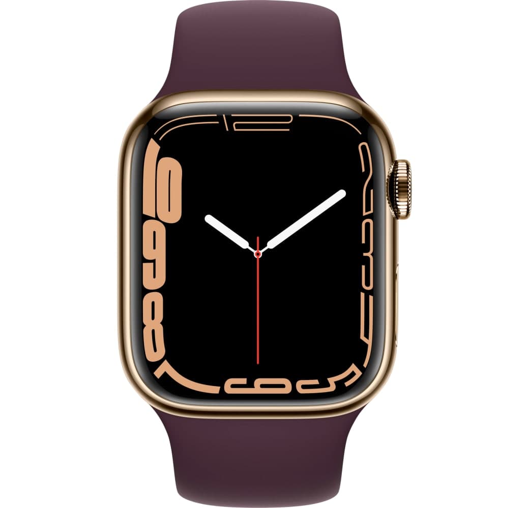 Gold Apple Watch Series 7 GPS + Cellular, caja de acero inoxidable, 41 mm.2